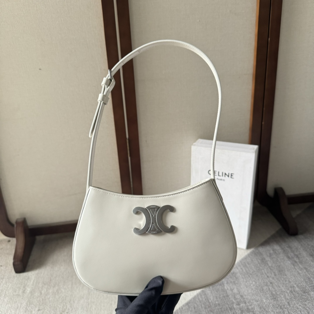 Celine Medium Tilly Bag In Shiny Calfskin  - FashionPlug