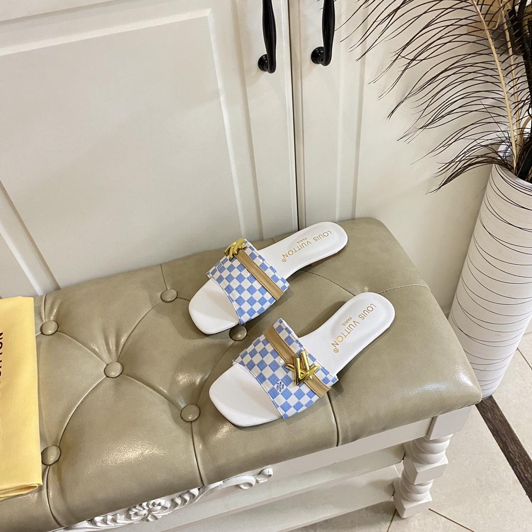 Louis Vuitton Neo Revival Flat Mule   1ACSNC - FashionPlug