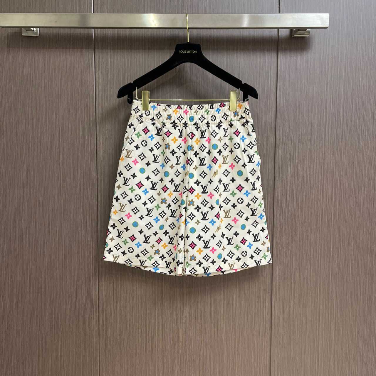 Louis Vuitton By Tyler, the Creator Monogram Printed Silk Shorts - FashionPlug