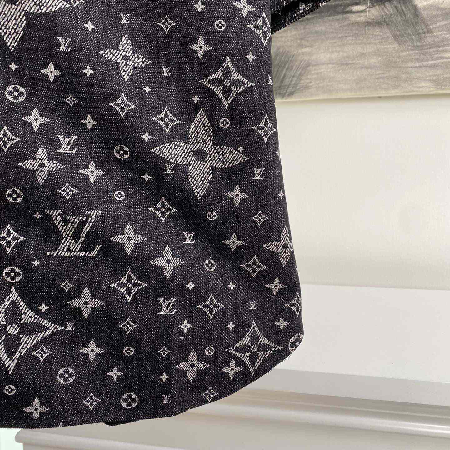 Louis Vuitton Monogram Denim Baseball Shirt - FashionPlug