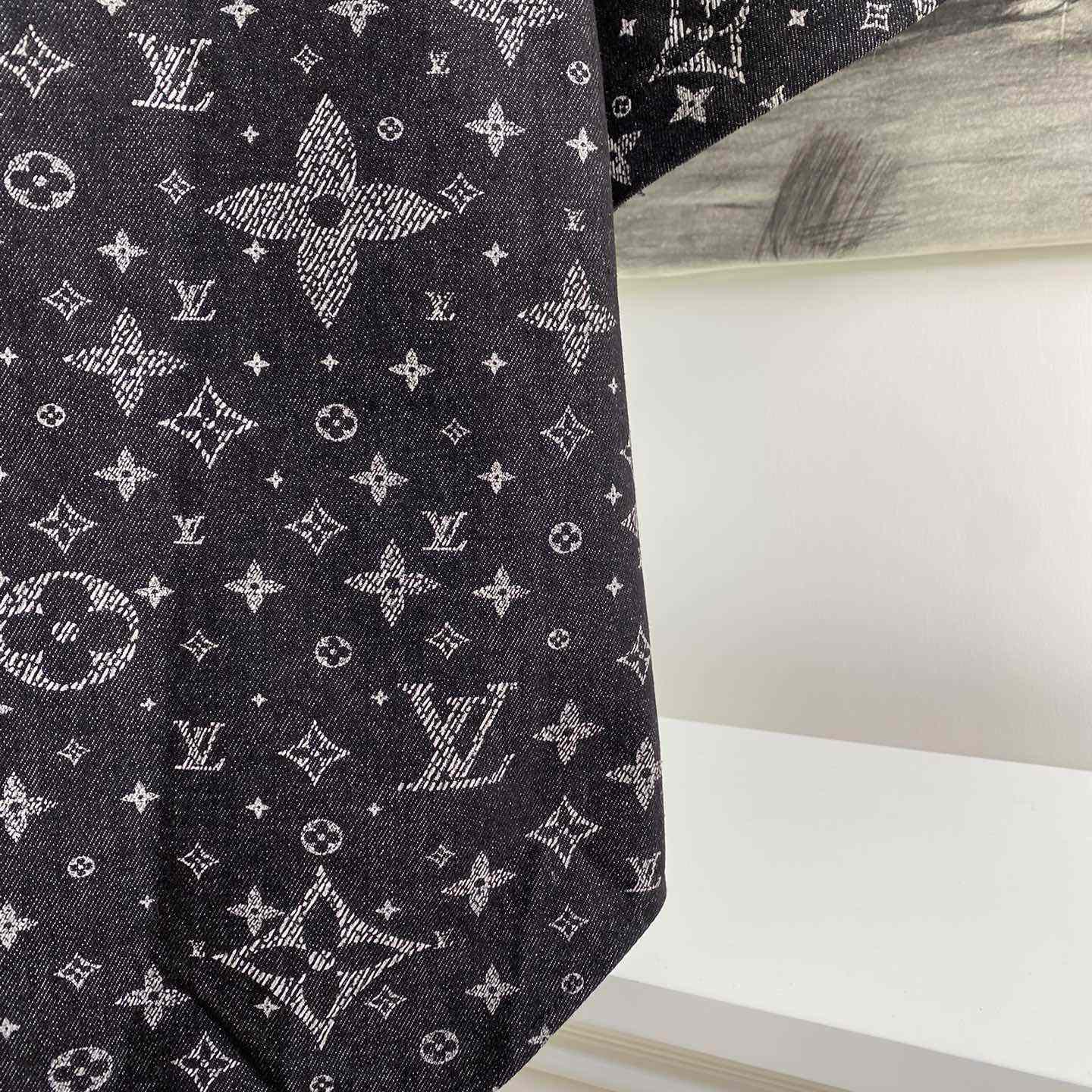 Louis Vuitton Monogram Denim Baseball Shirt - FashionPlug