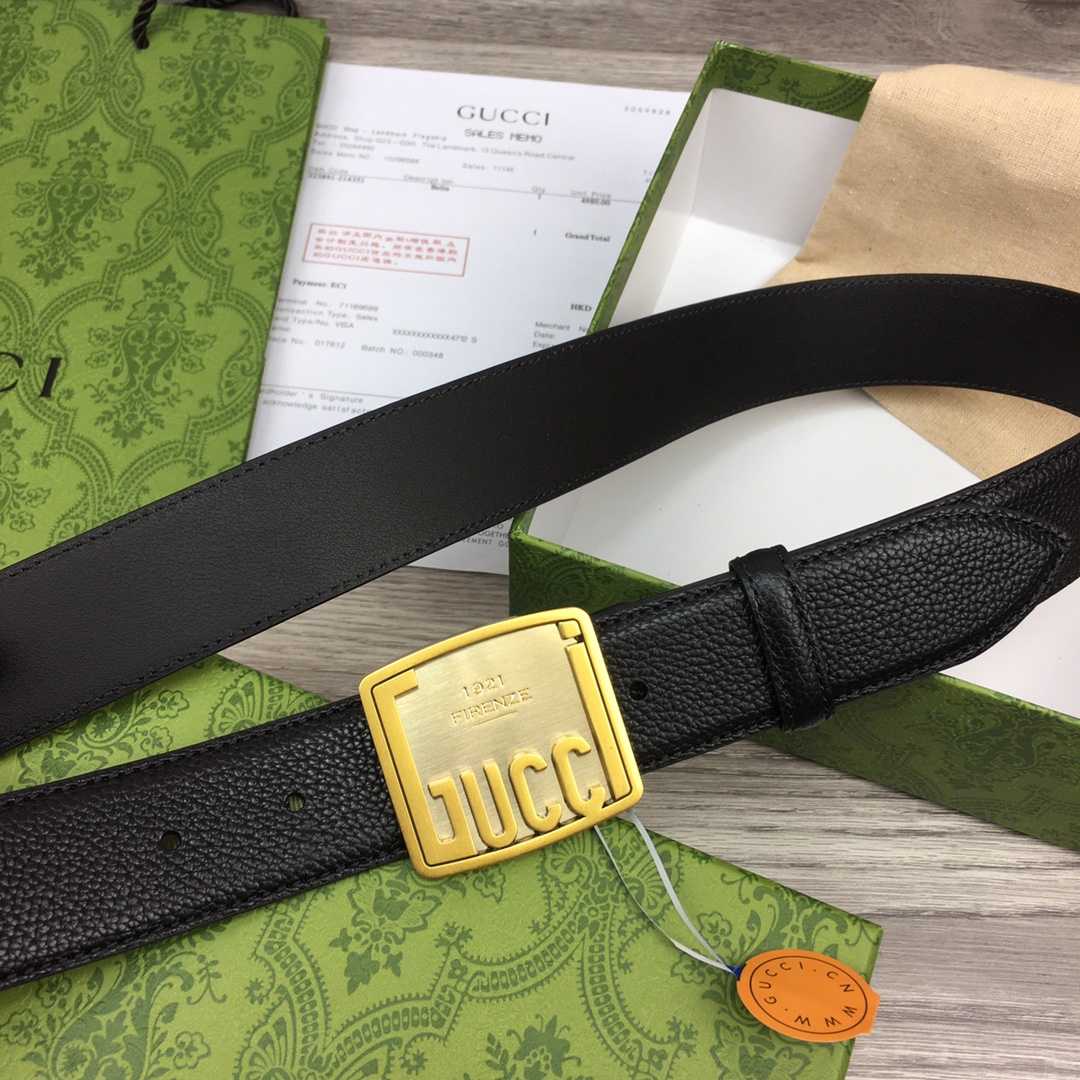 Gucci Leather Belt  35mm - FashionPlug