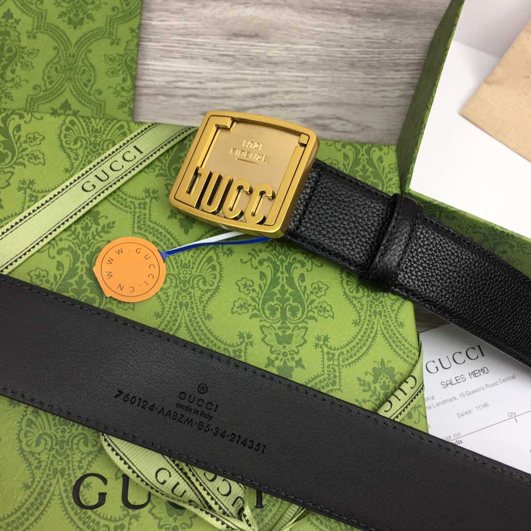 Gucci Leather Belt  35mm - FashionPlug