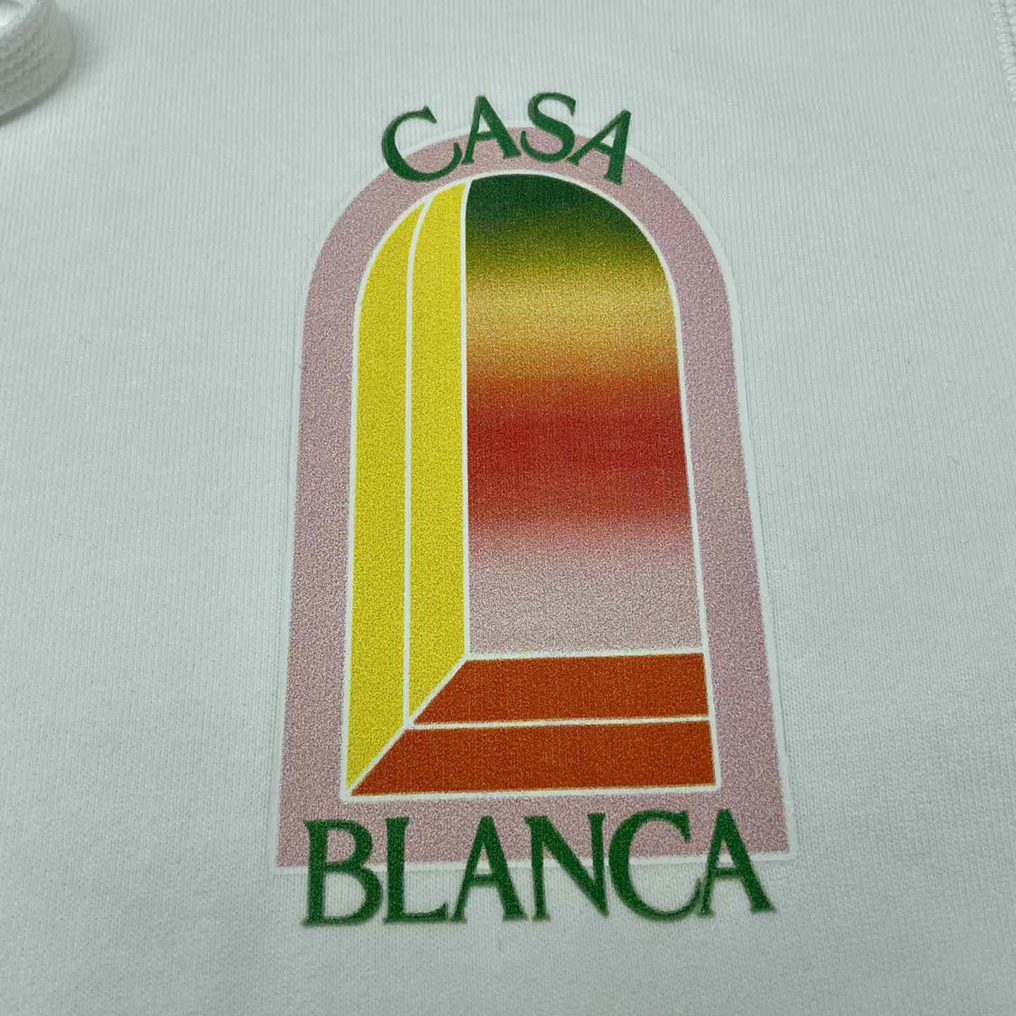 Casablanca White Gradient Arch Organic Cotton Hoodie    c806 - FashionPlug