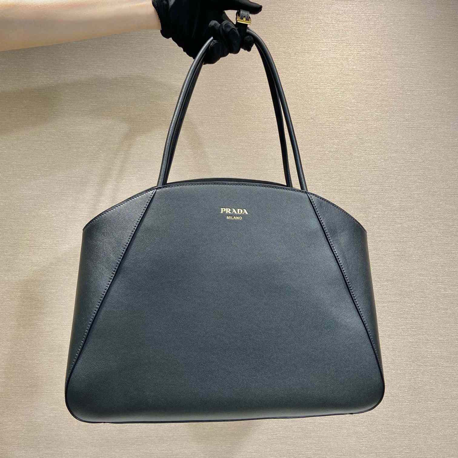 Prada Large Leather Tote Bag - FashionPlug