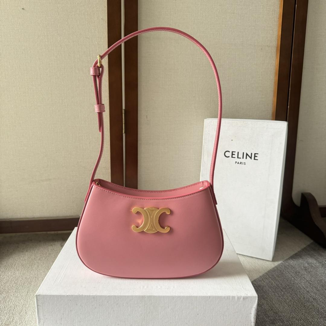 Celine Medium Tilly Bag In Shiny Calfskin  - FashionPlug