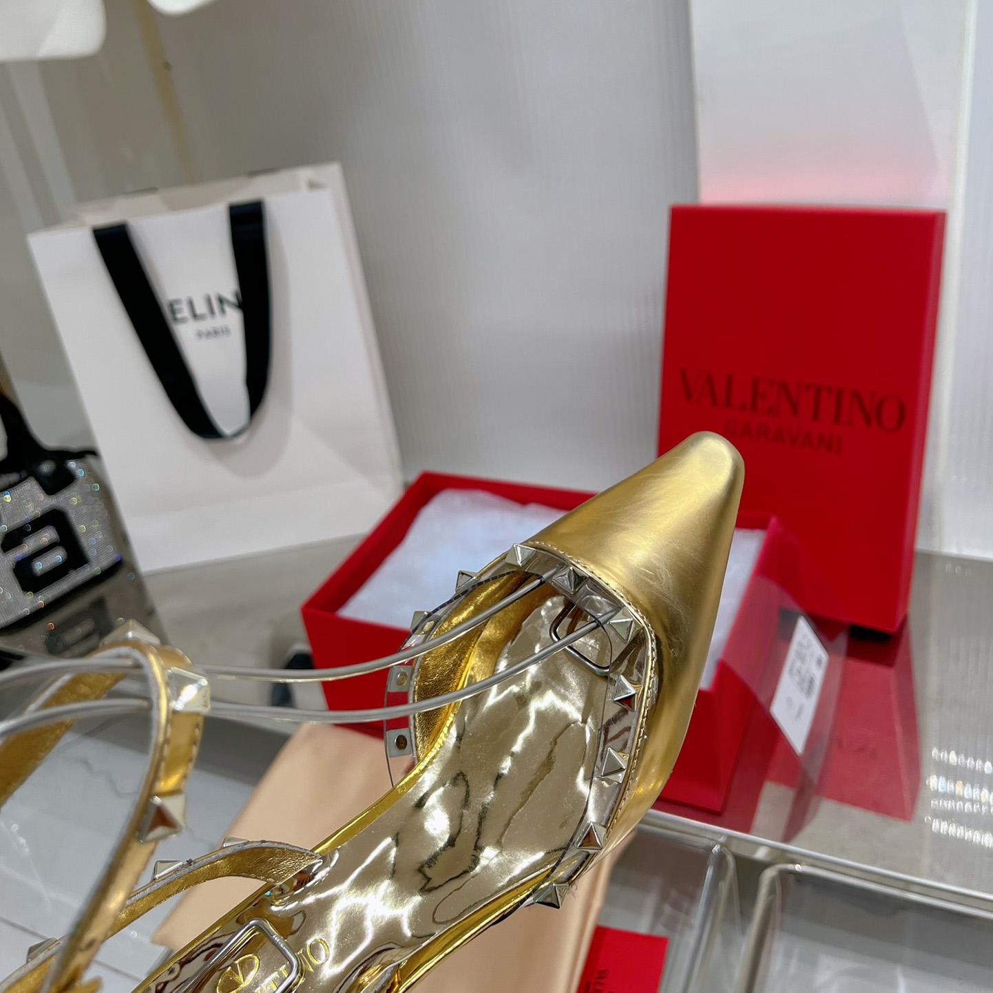 Valenti Garavani Rockstud Couture 58mm Mirrored Pumps - FashionPlug