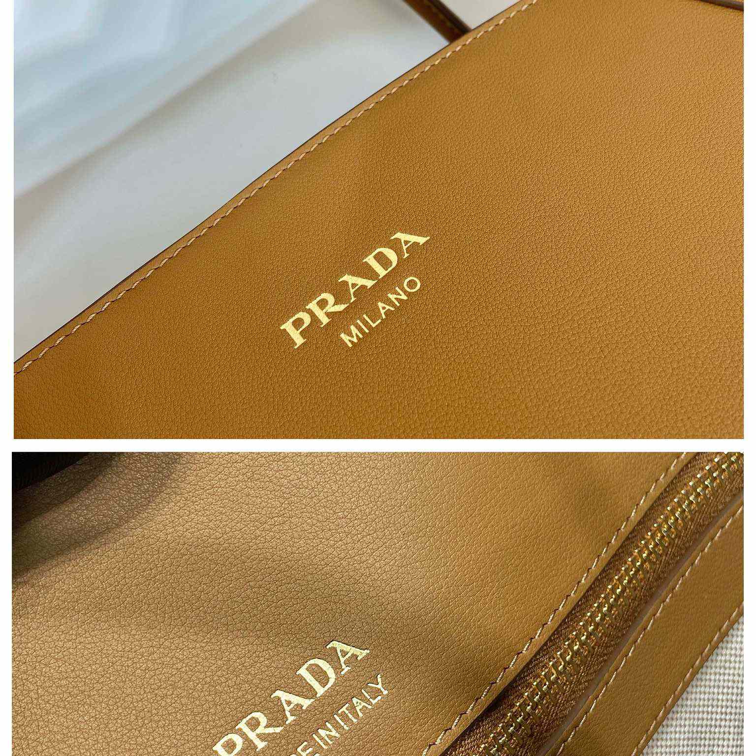 Prada Large Leather Tote Bag - FashionPlug