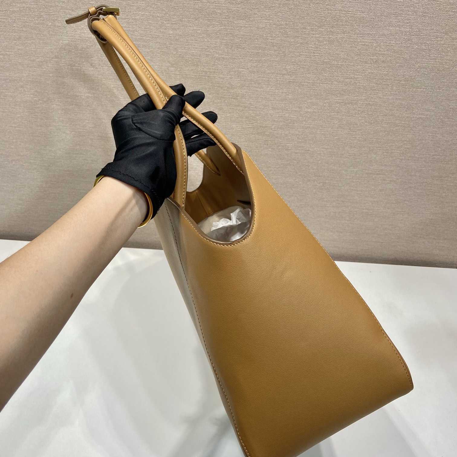 Prada Large Leather Tote Bag - FashionPlug