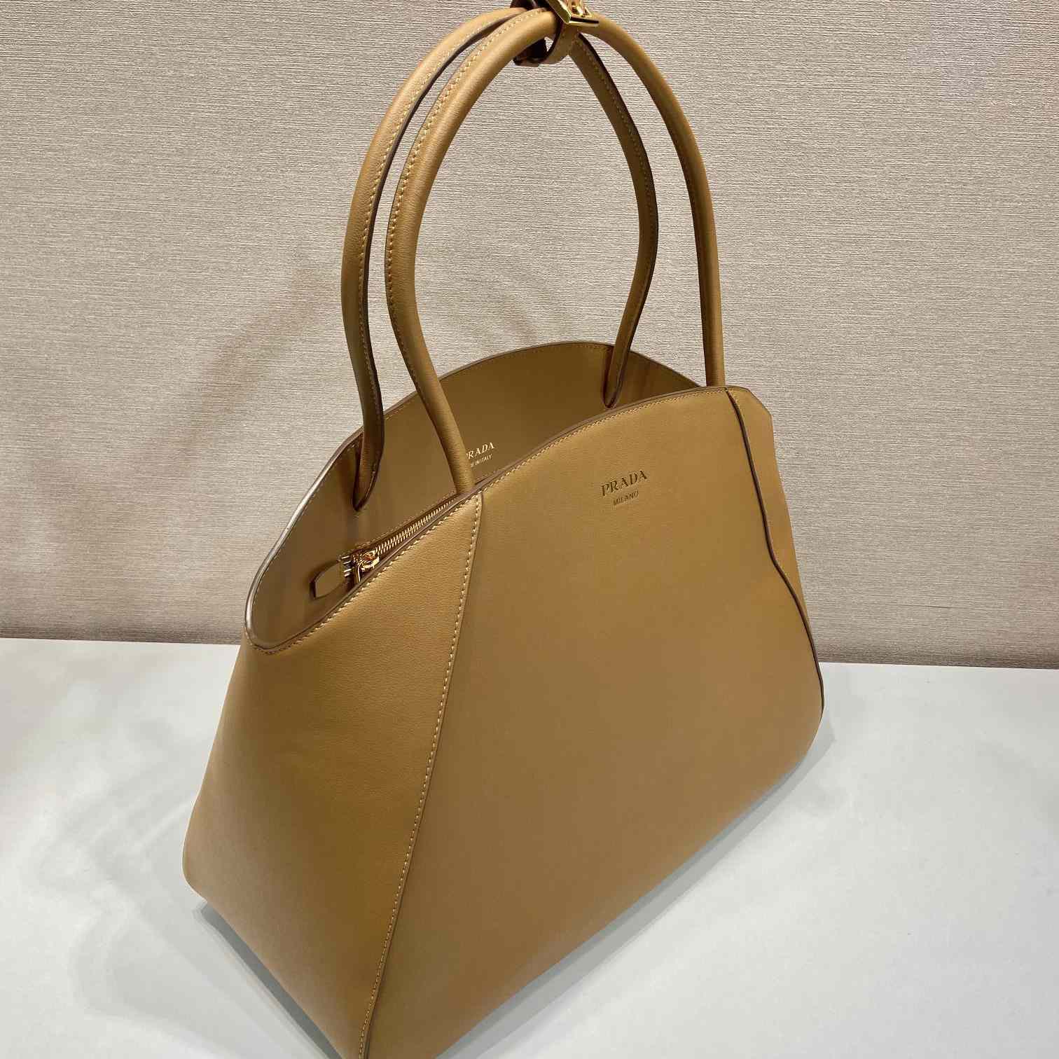 Prada Large Leather Tote Bag - FashionPlug