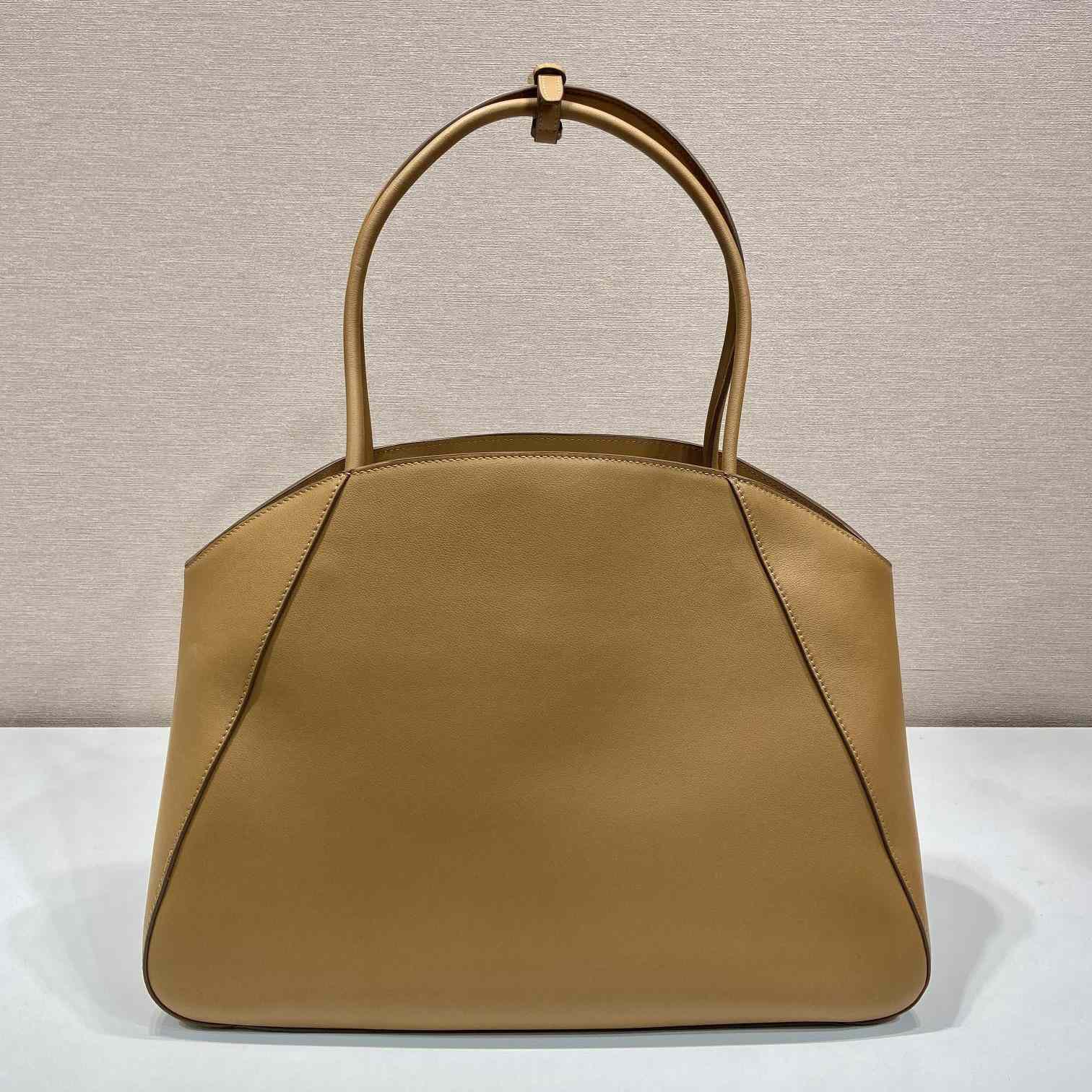 Prada Large Leather Tote Bag - FashionPlug