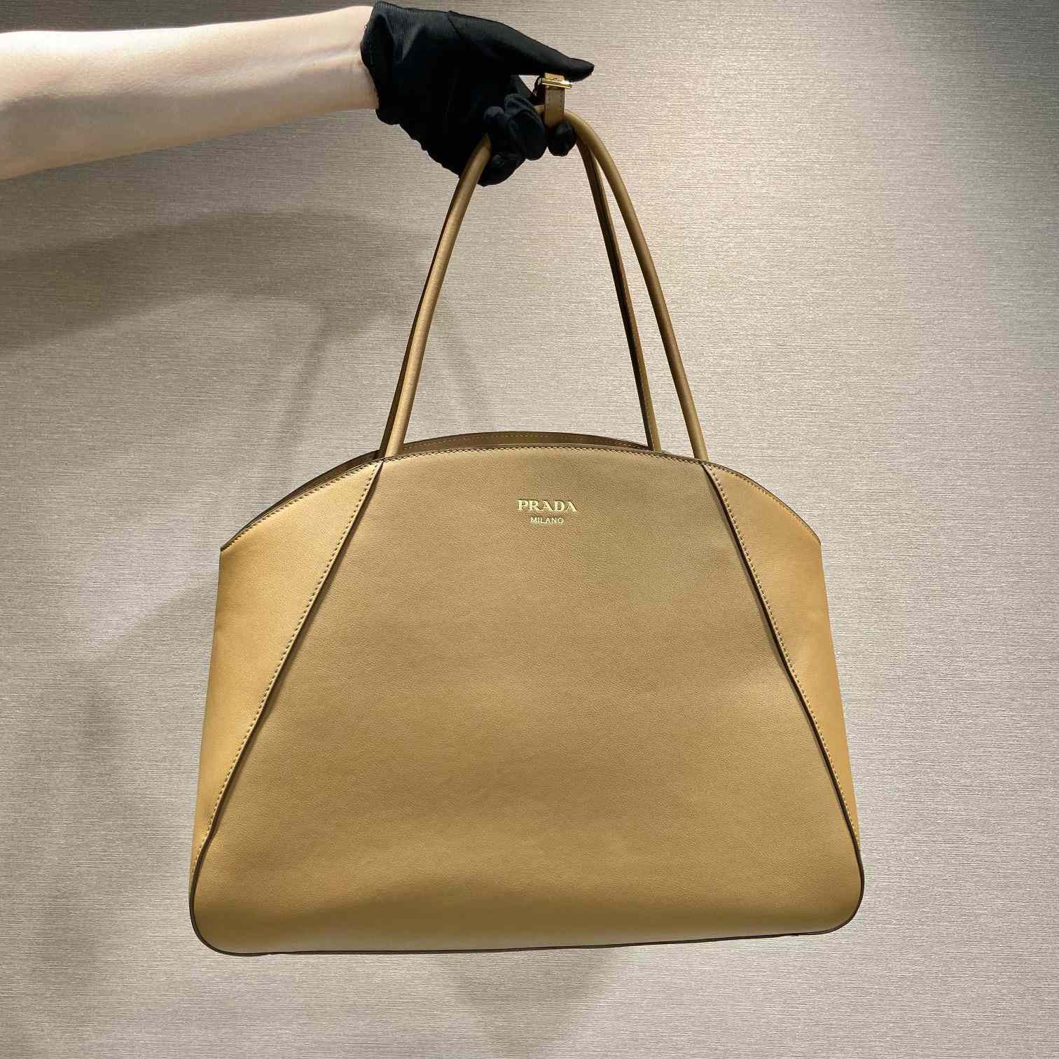 Prada Large Leather Tote Bag - FashionPlug