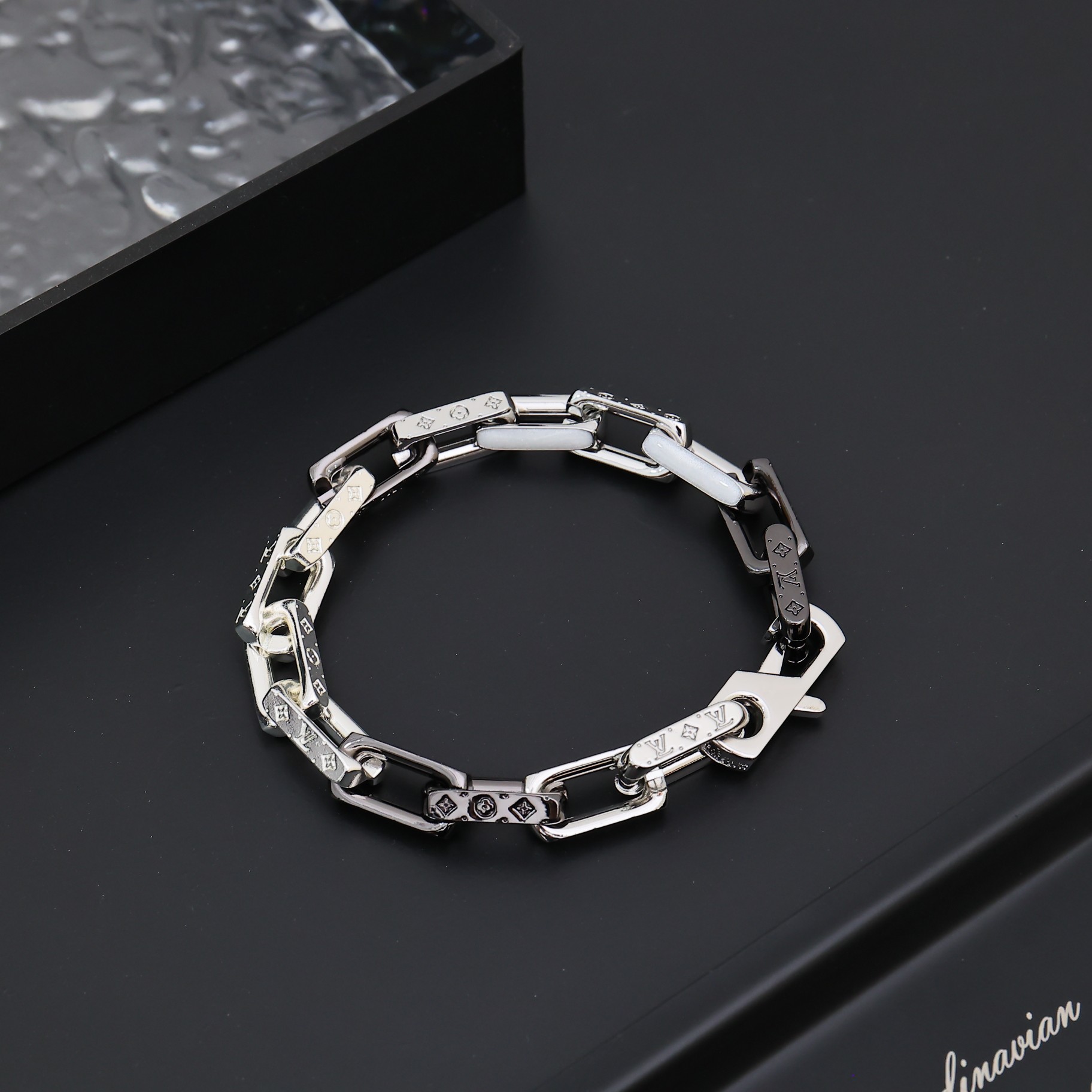 Louis Vuitton Monogram Chain Bracelet   M00686 - FashionPlug