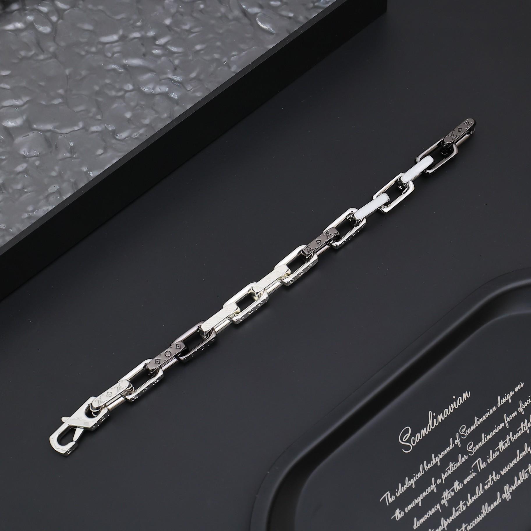 Louis Vuitton Monogram Chain Bracelet   M00686 - FashionPlug