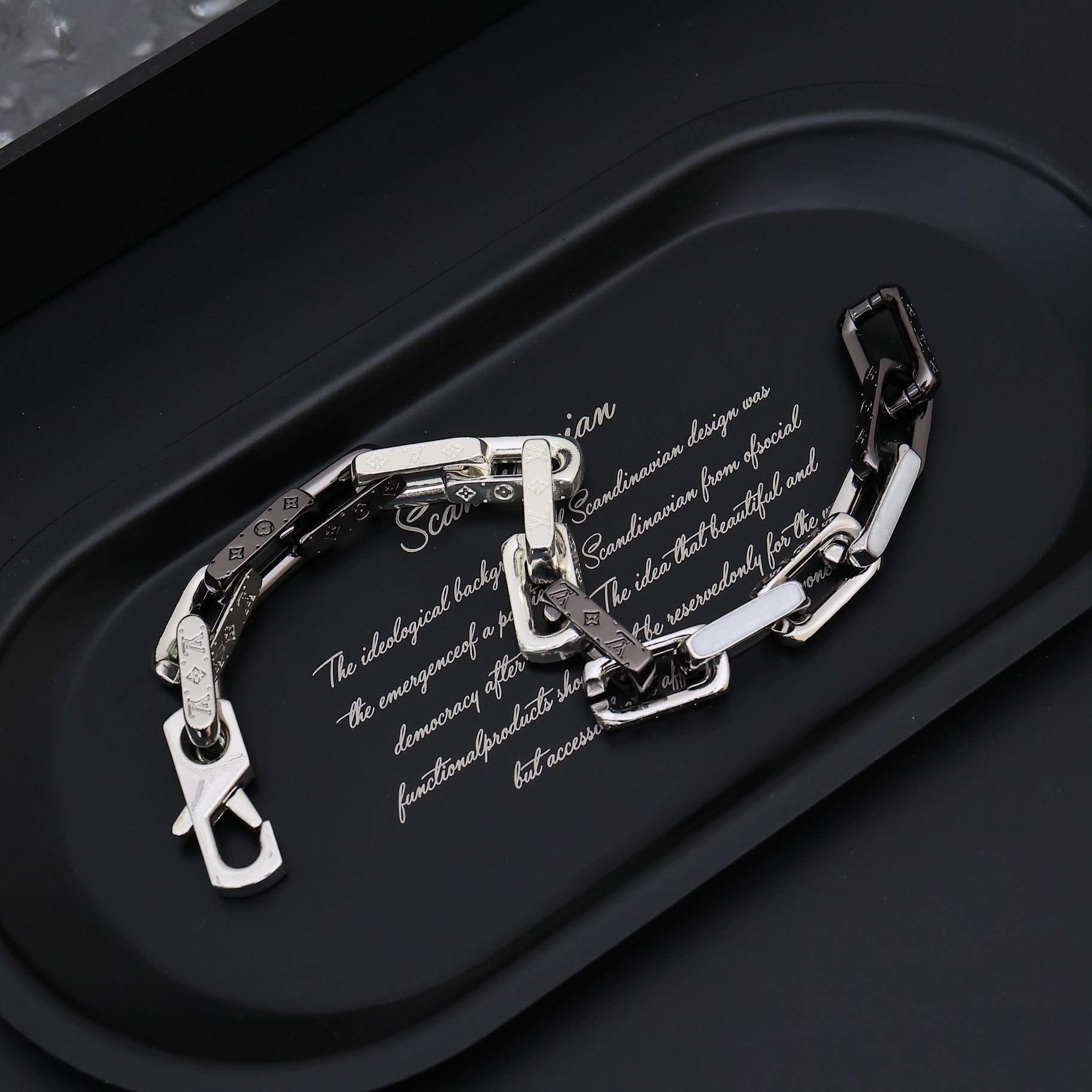 Louis Vuitton Monogram Chain Bracelet   M00686 - FashionPlug