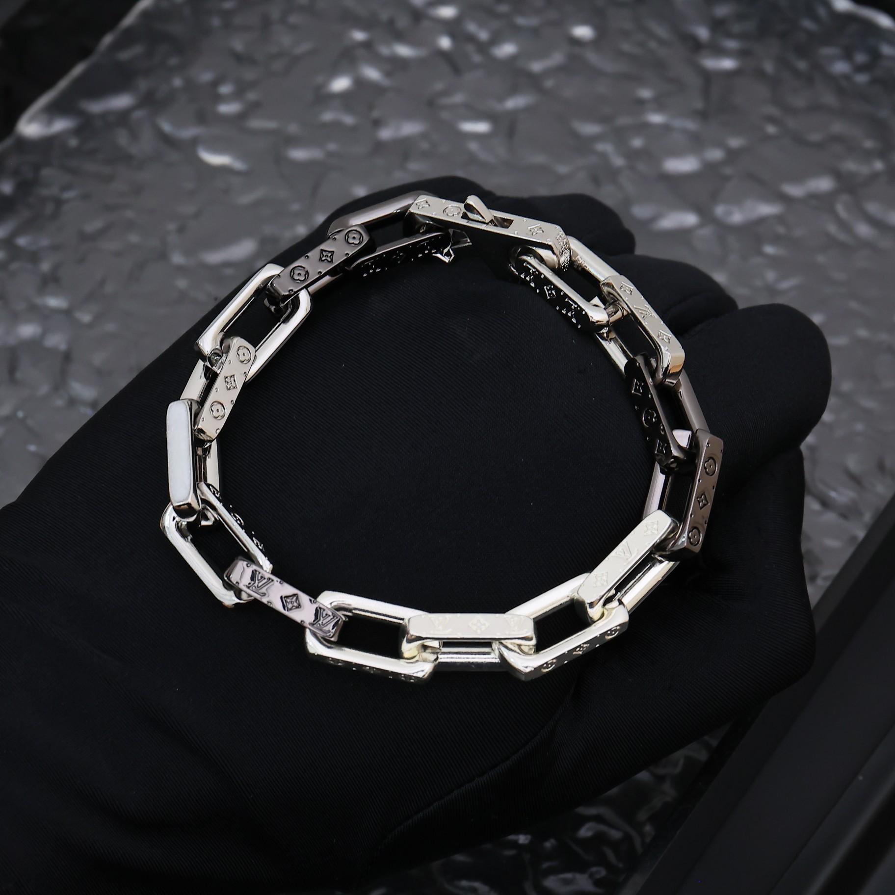 Louis Vuitton Monogram Chain Bracelet   M00686 - FashionPlug