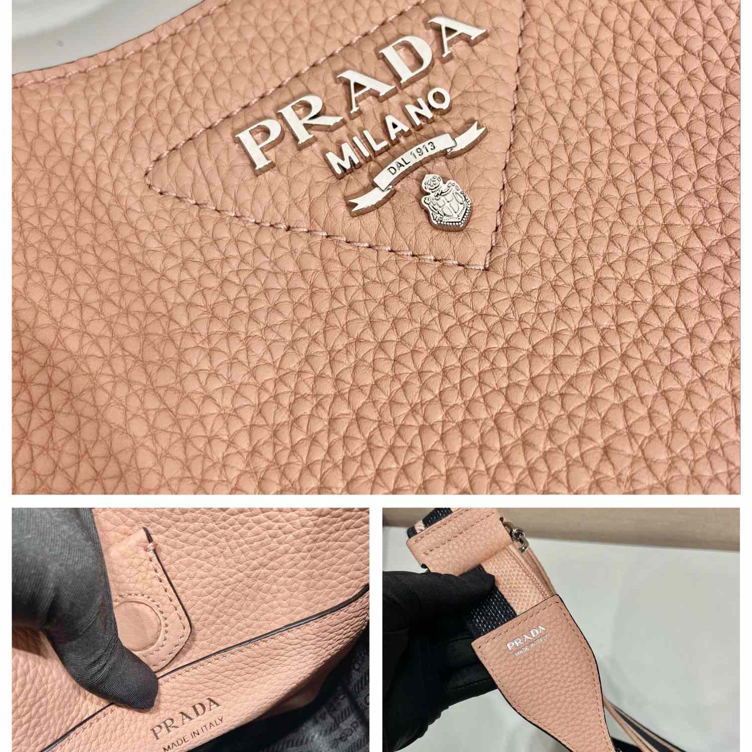 Prada Logo-Plaque Shoulder Bag   (19x20x6cm) - FashionPlug