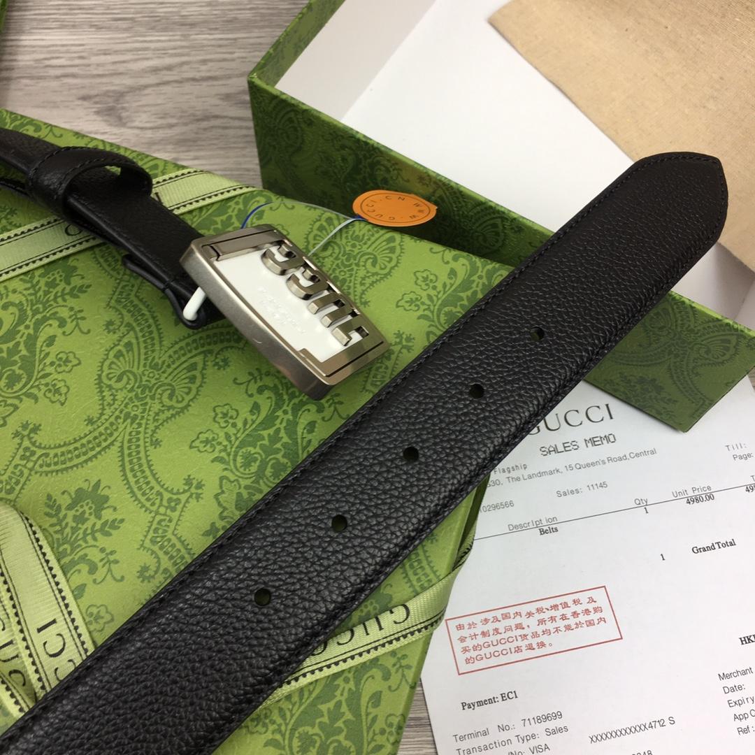 Gucci Leather Belt  35mm - FashionPlug