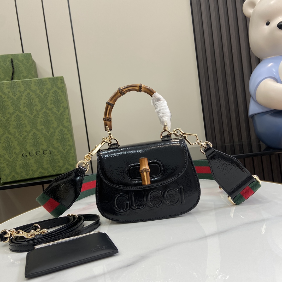 Gucci Bamboo 1947 Mini Top Handle Bag - FashionPlug
