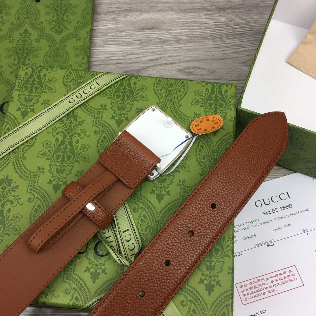 Gucci Leather Belt  35mm - FashionPlug