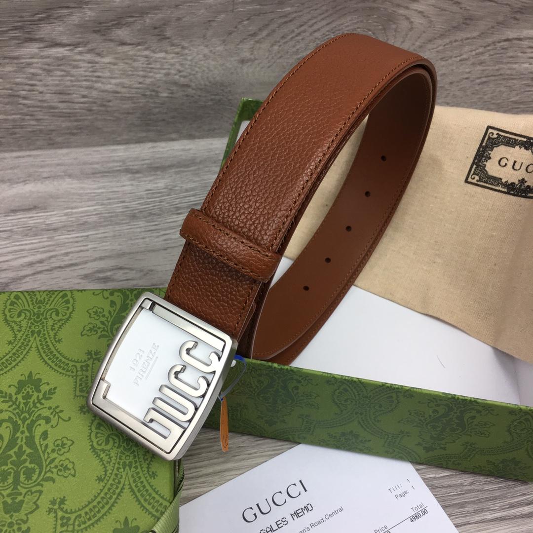 Gucci Leather Belt  35mm - FashionPlug