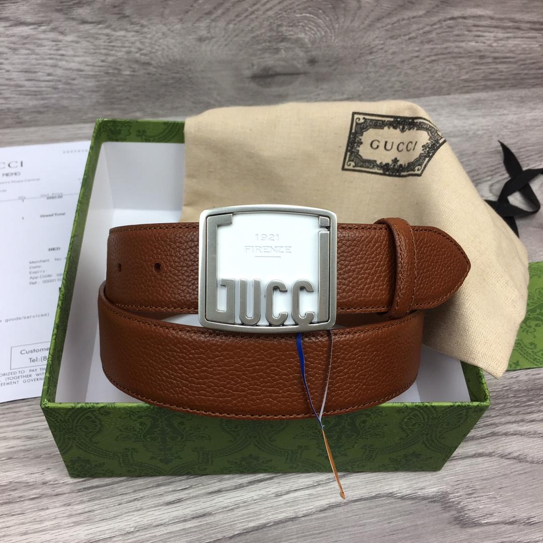 Gucci Leather Belt  35mm - FashionPlug