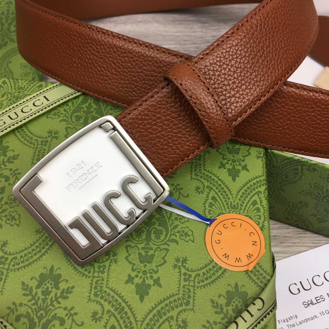 Gucci Leather Belt  35mm - FashionPlug