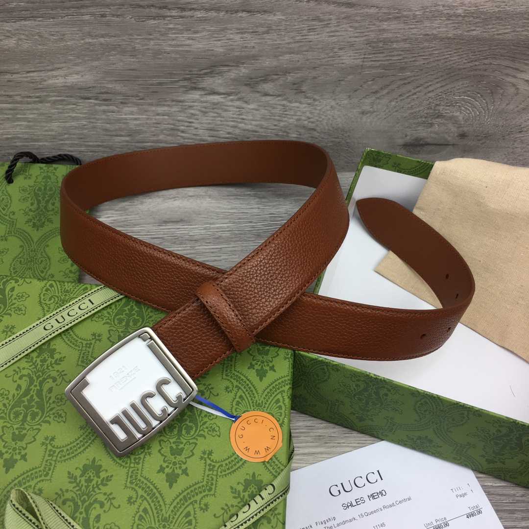 Gucci Leather Belt  35mm - FashionPlug
