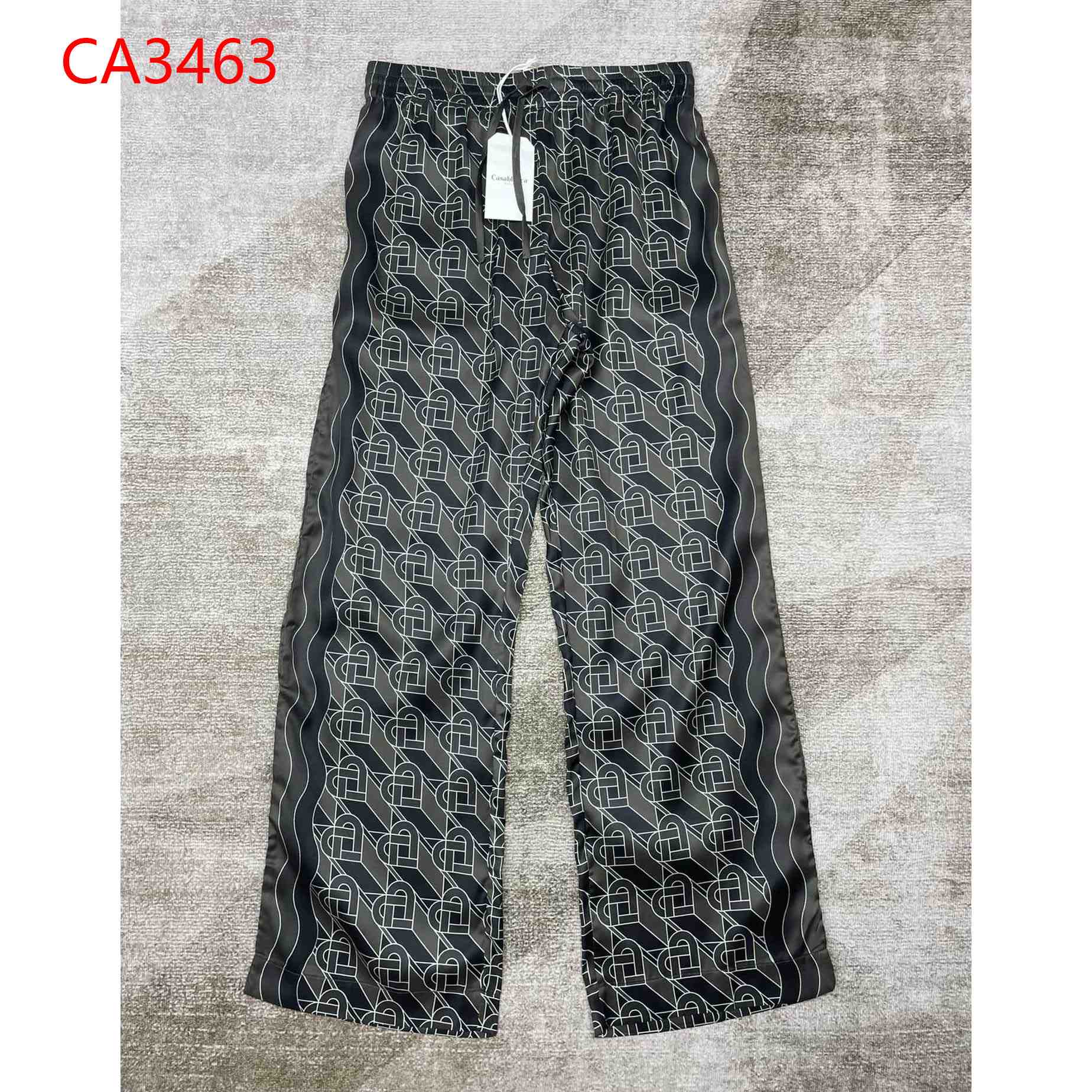 Casablanca Heart Monogram-print Silk Trousers CA3463 - FashionPlug