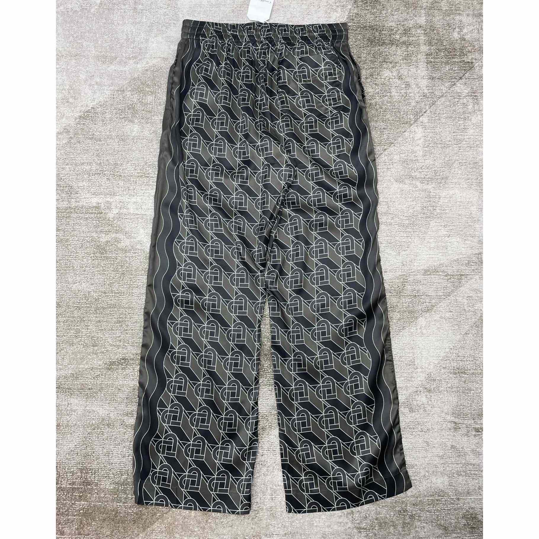 Casablanca Heart Monogram-print Silk Trousers CA3463 - FashionPlug