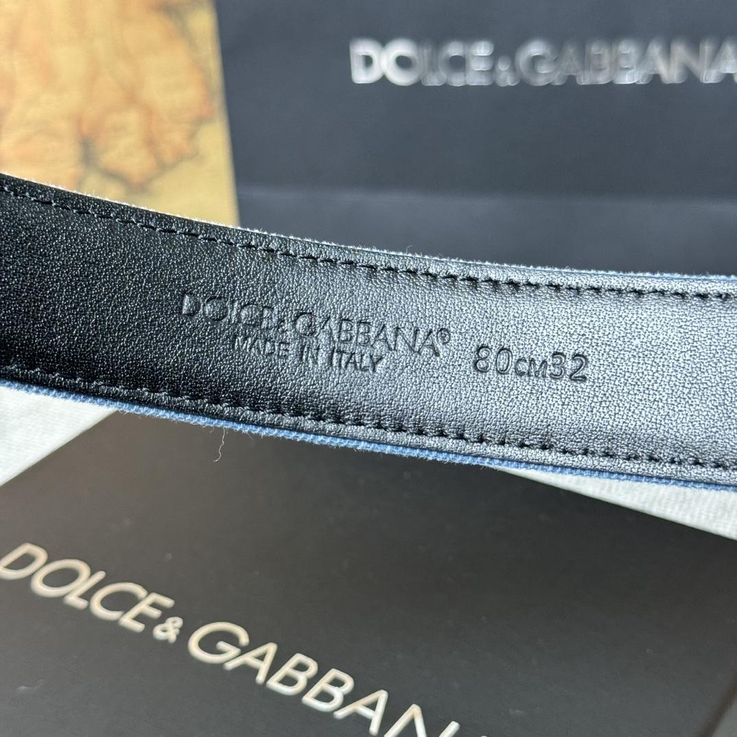 Dolce & Gabbana Devotion Denim Belt - FashionPlug