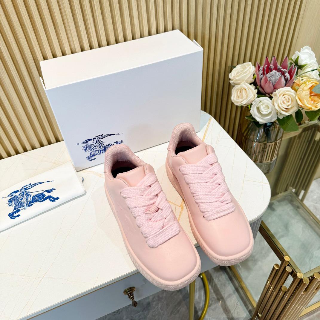 Burberry Leather Box Sneakers - FashionPlug