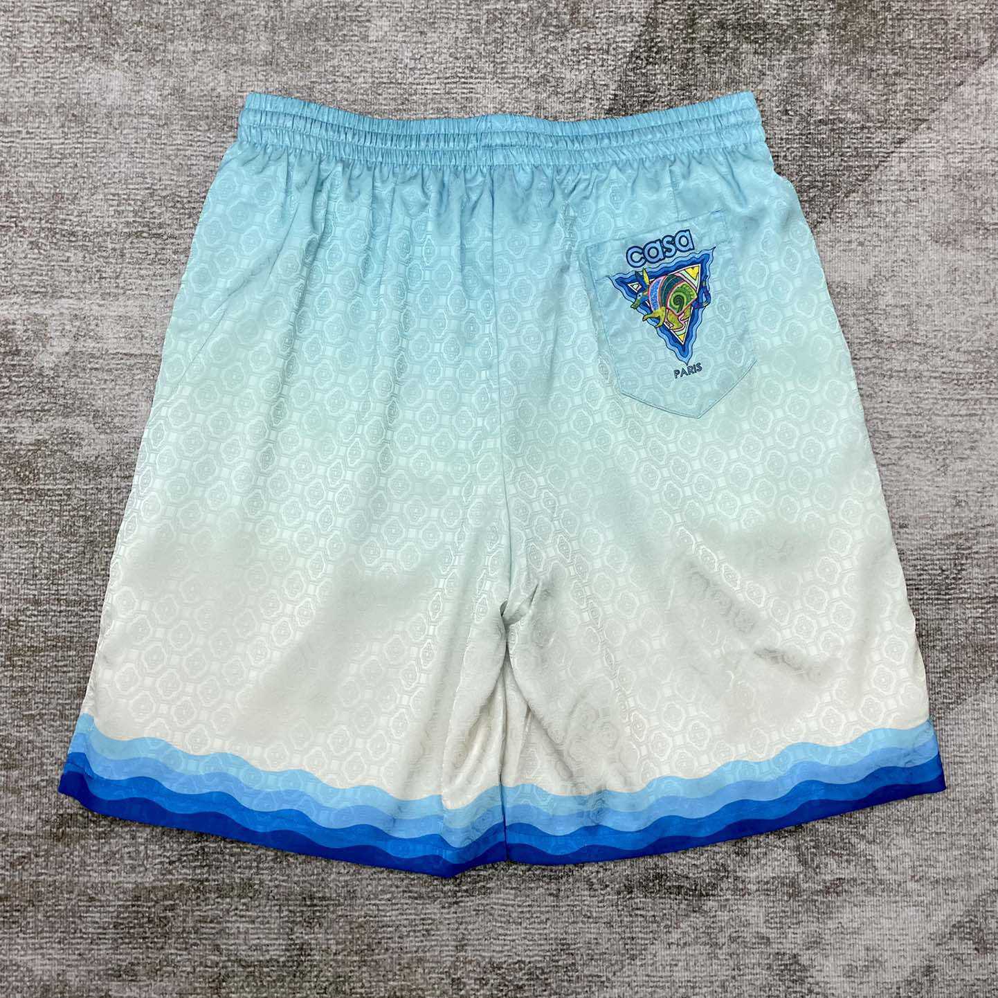 Casablanca Logo Drawstring Silk Shorts    C2003 - FashionPlug