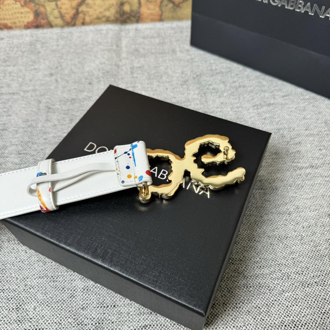 Dolce & Gabbana Abstract-print Buckle Belt - FashionPlug