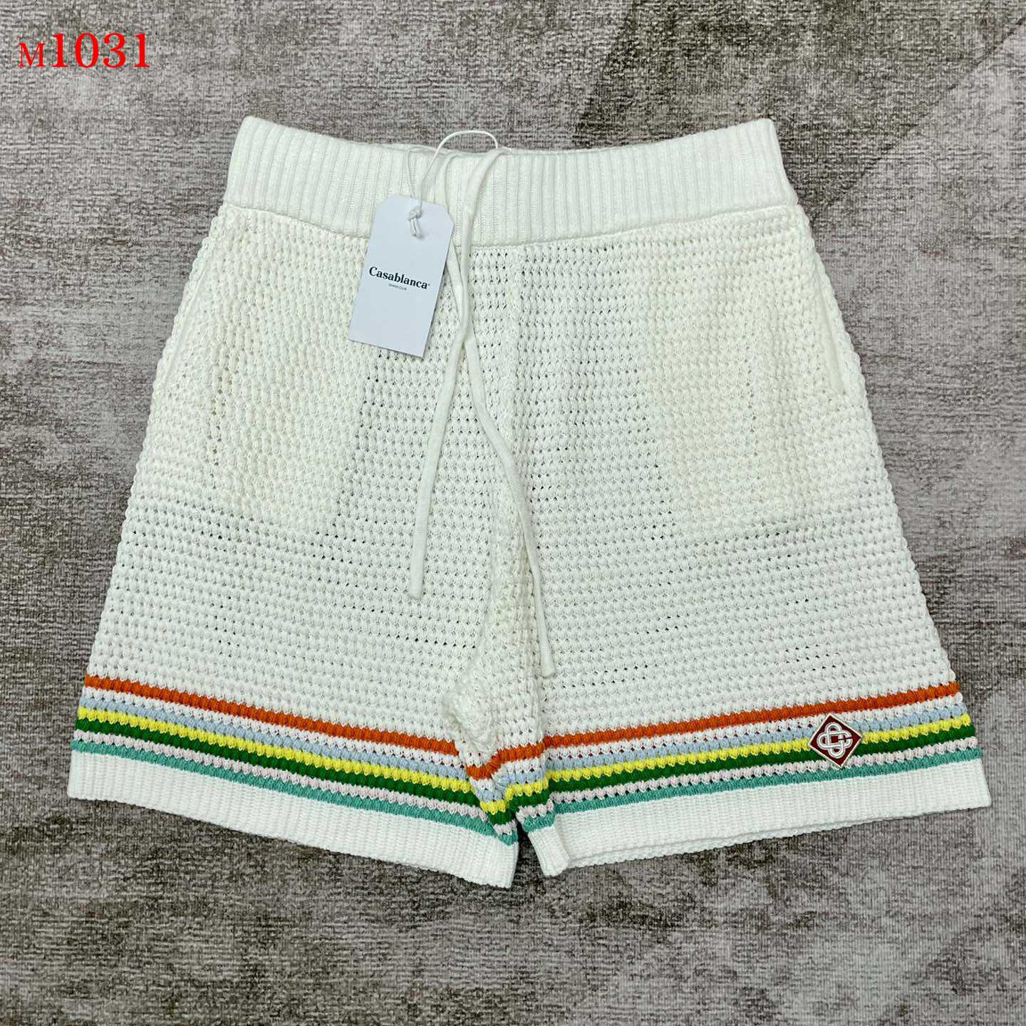 Casablanca Tennis crochet-knit Shorts    m1031 - FashionPlug