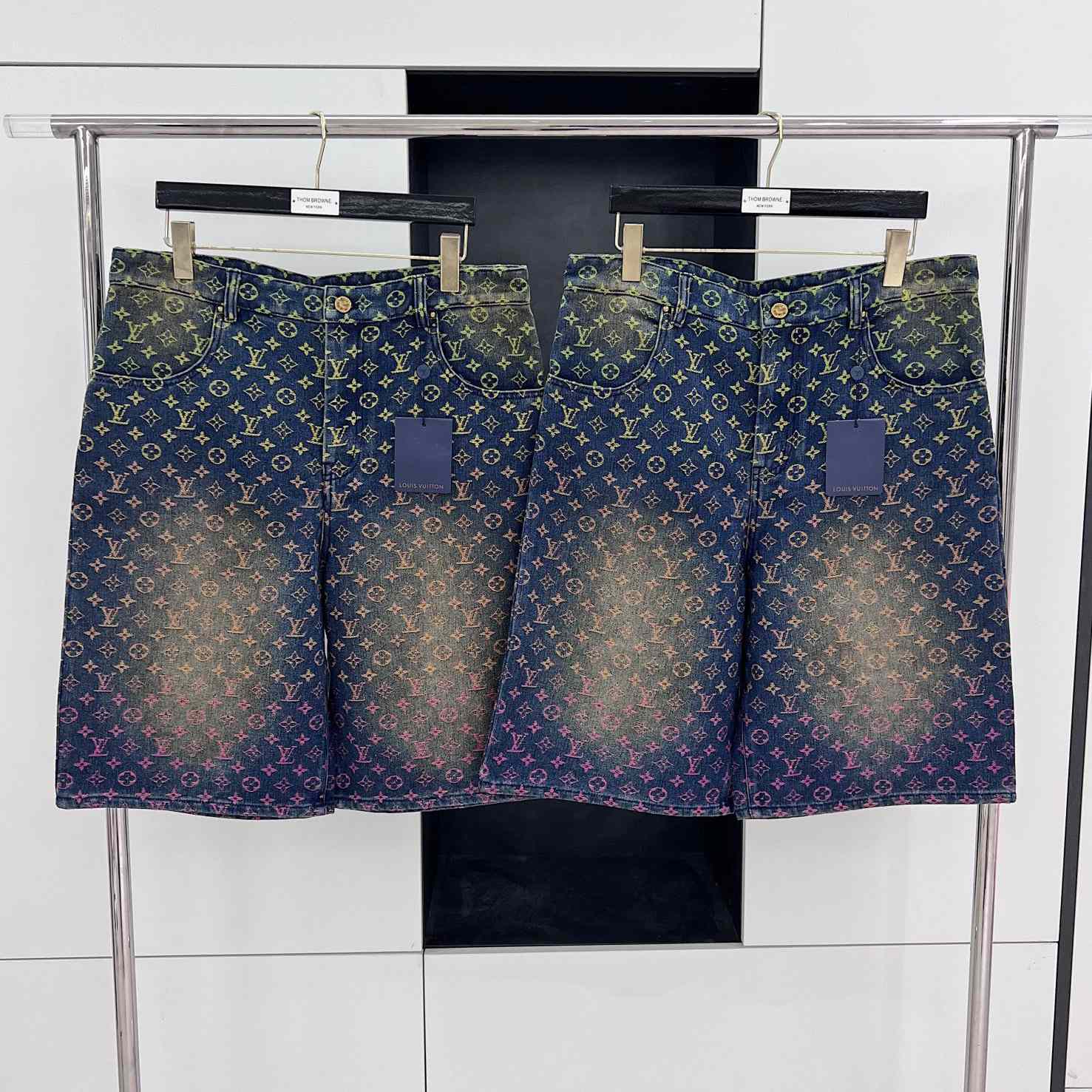 Louis Vuitton Monogram Denim Shorts - FashionPlug