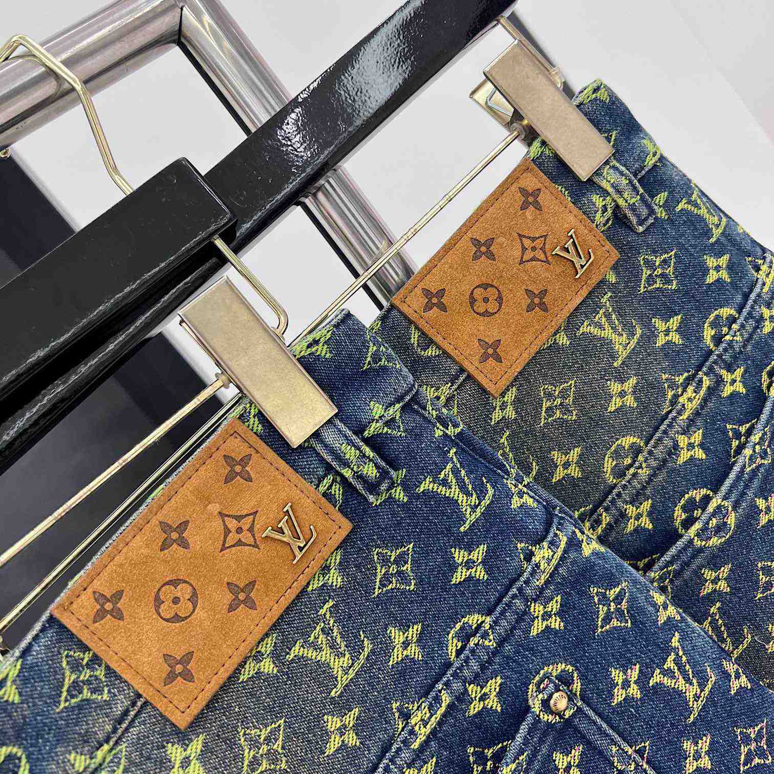 Louis Vuitton Monogram Denim Shorts - FashionPlug