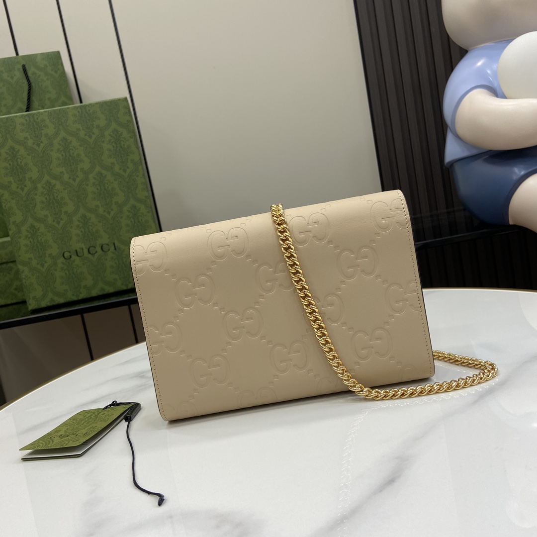 Gucci GG Chain Wallet - FashionPlug