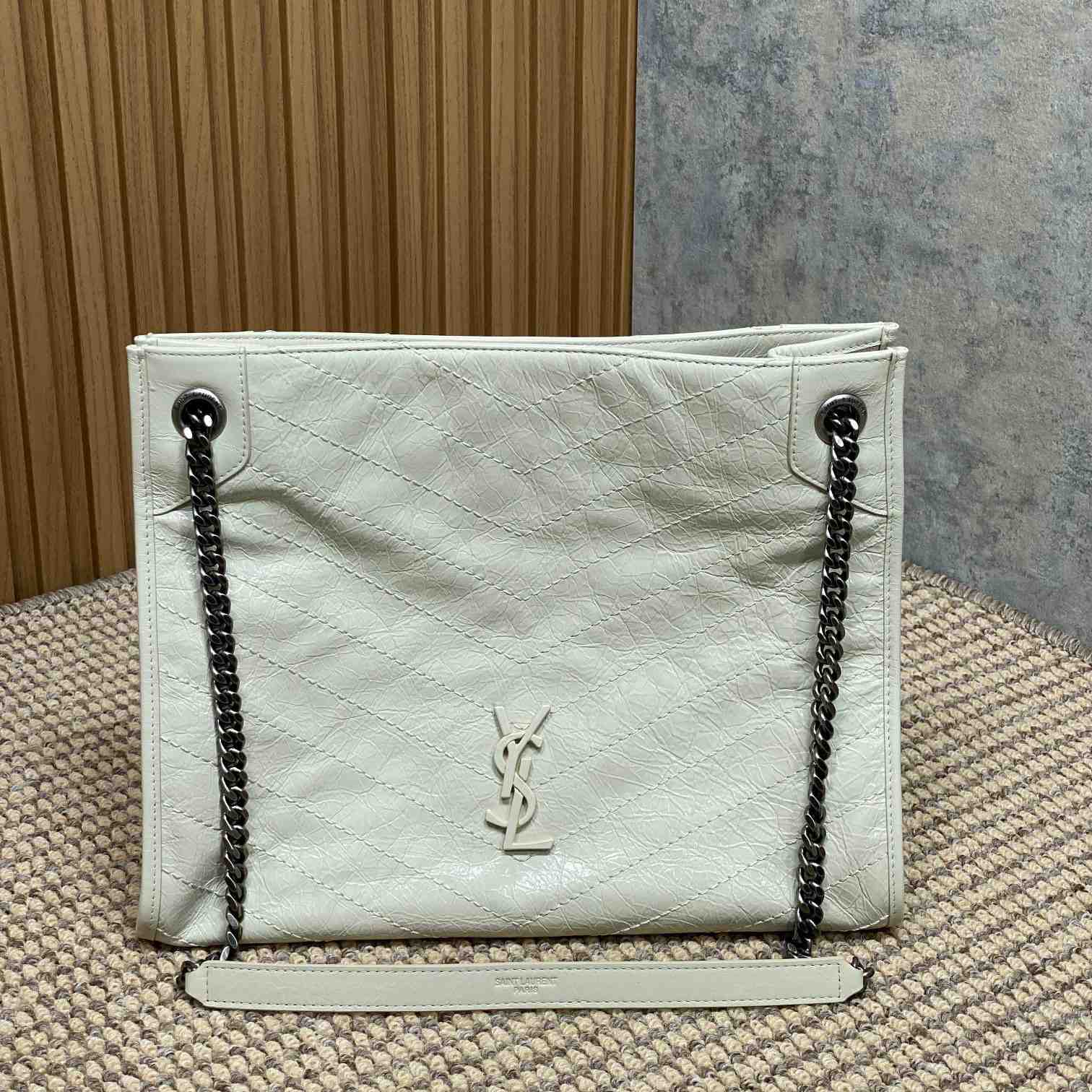 Saint Laurent NiKi Shopping In Vintage Leather - FashionPlug