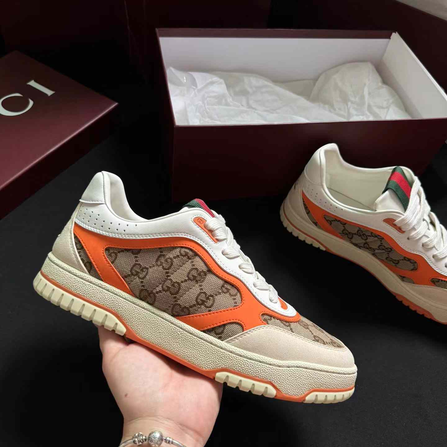 Gucci Re-Web Sneakers - FashionPlug