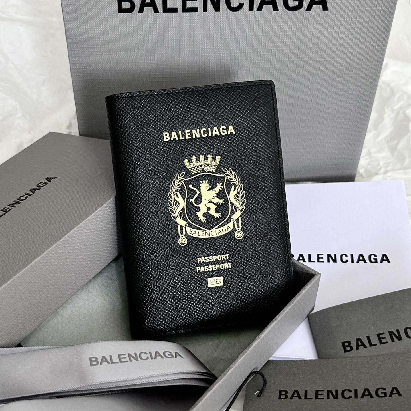 Balenciaga Passport Wallet  (14×10×1.5cm) - FashionPlug