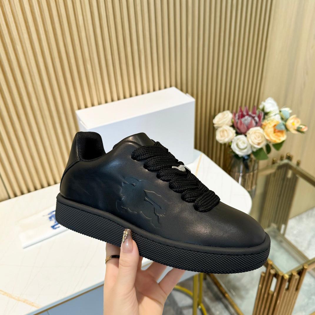 Burberry Leather Box Sneakers - FashionPlug