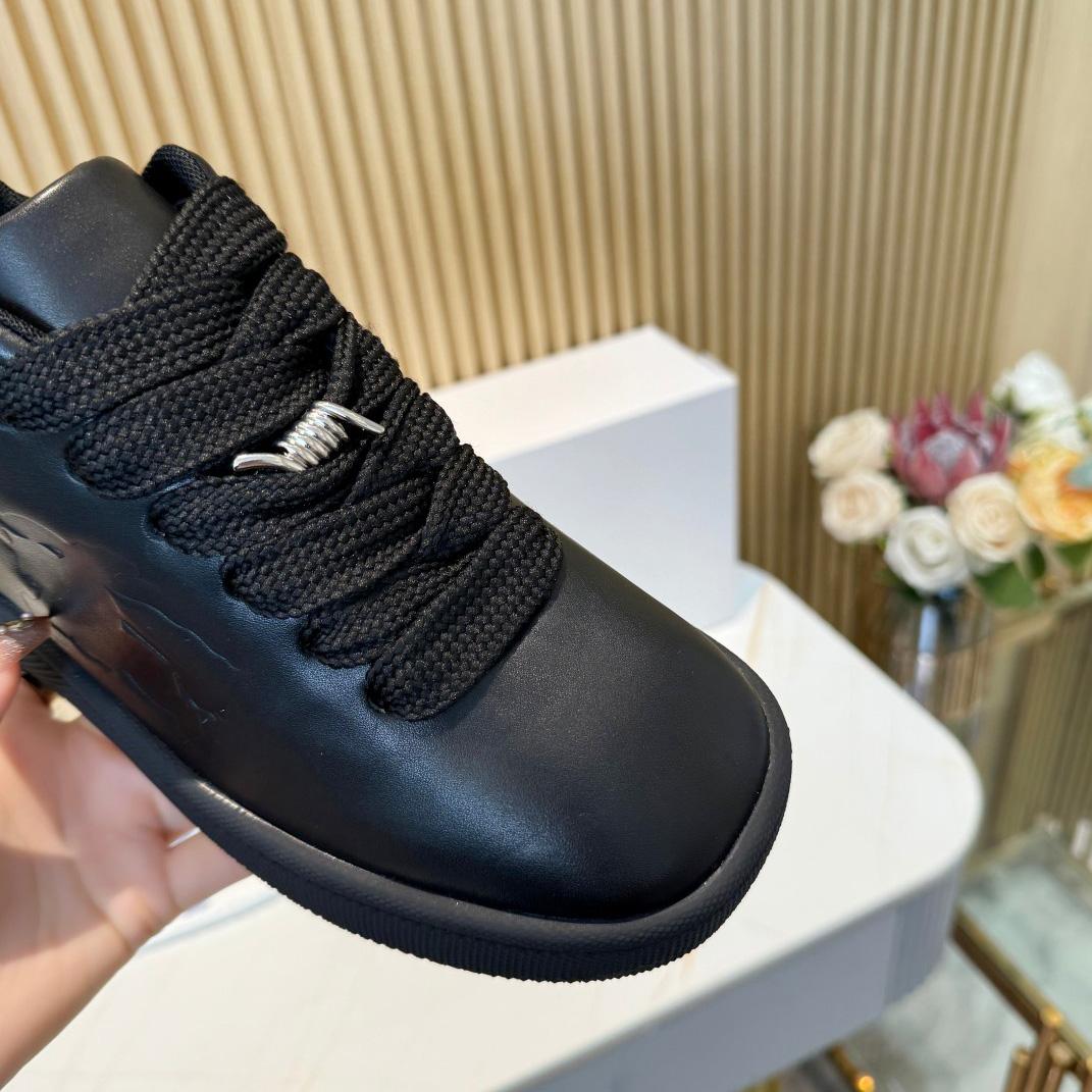Burberry Leather Box Sneakers - FashionPlug