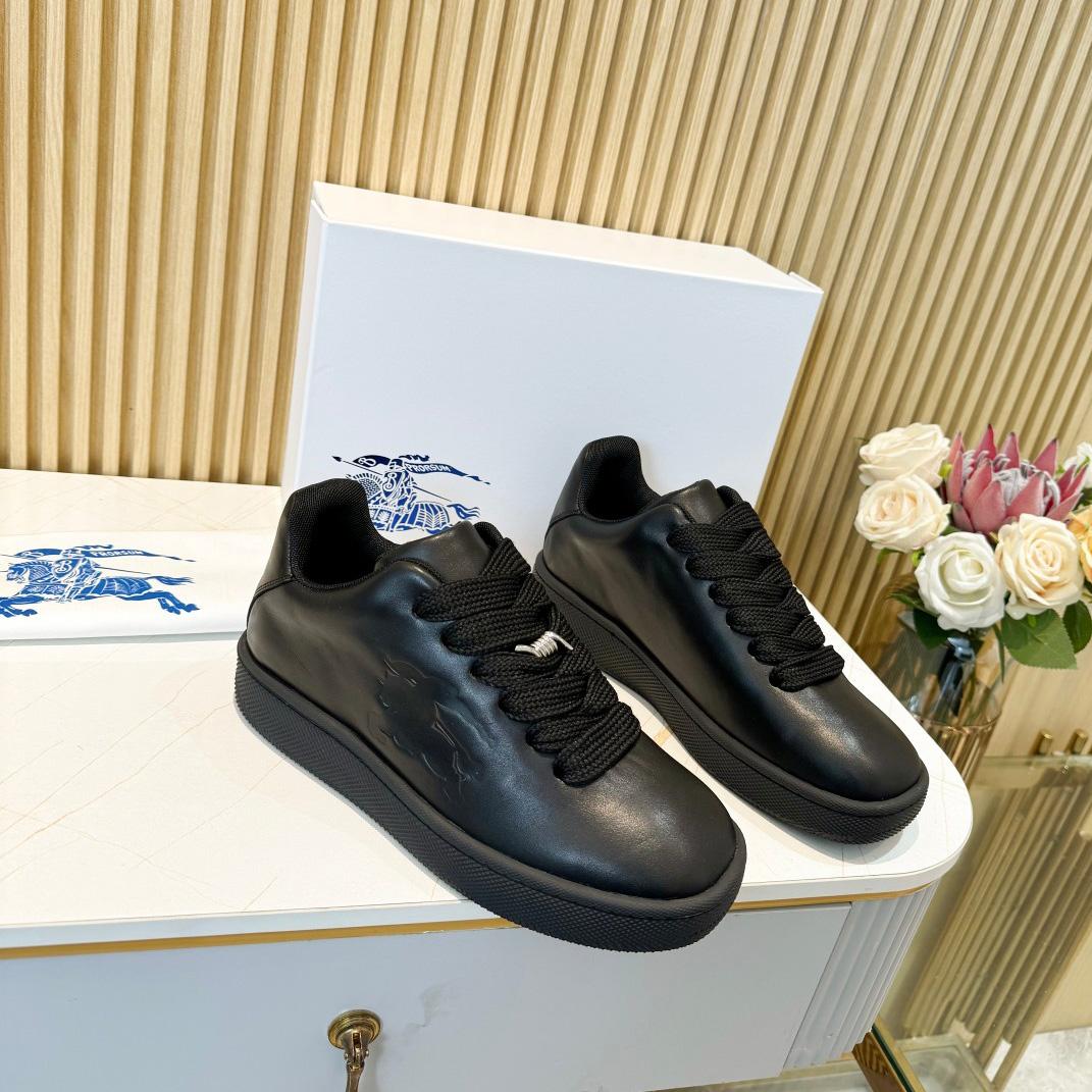 Burberry Leather Box Sneakers - FashionPlug