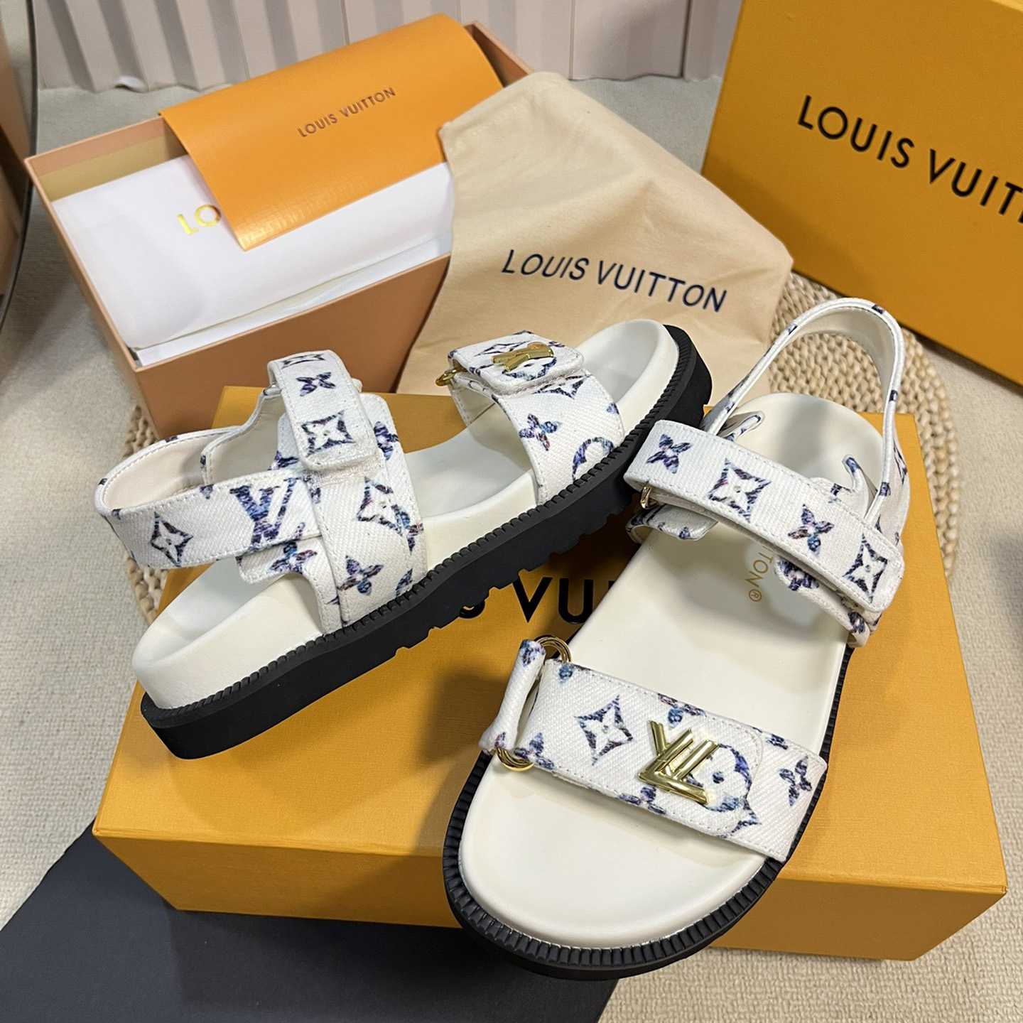 Louis Vuitton LV Sunset Comfort Flat Sandal    - FashionPlug