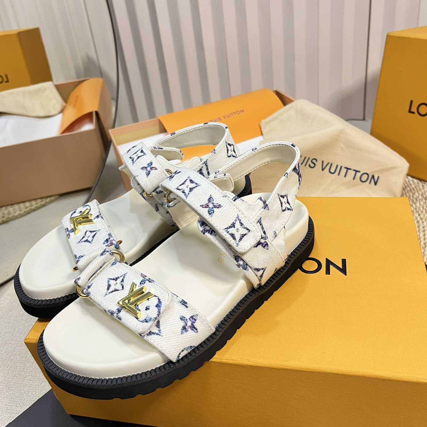 Louis Vuitton LV Sunset Comfort Flat Sandal    - FashionPlug