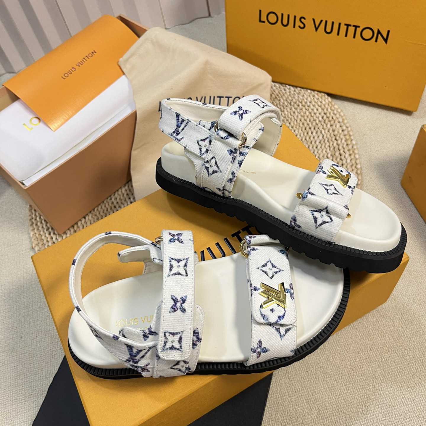 Louis Vuitton LV Sunset Comfort Flat Sandal    - FashionPlug