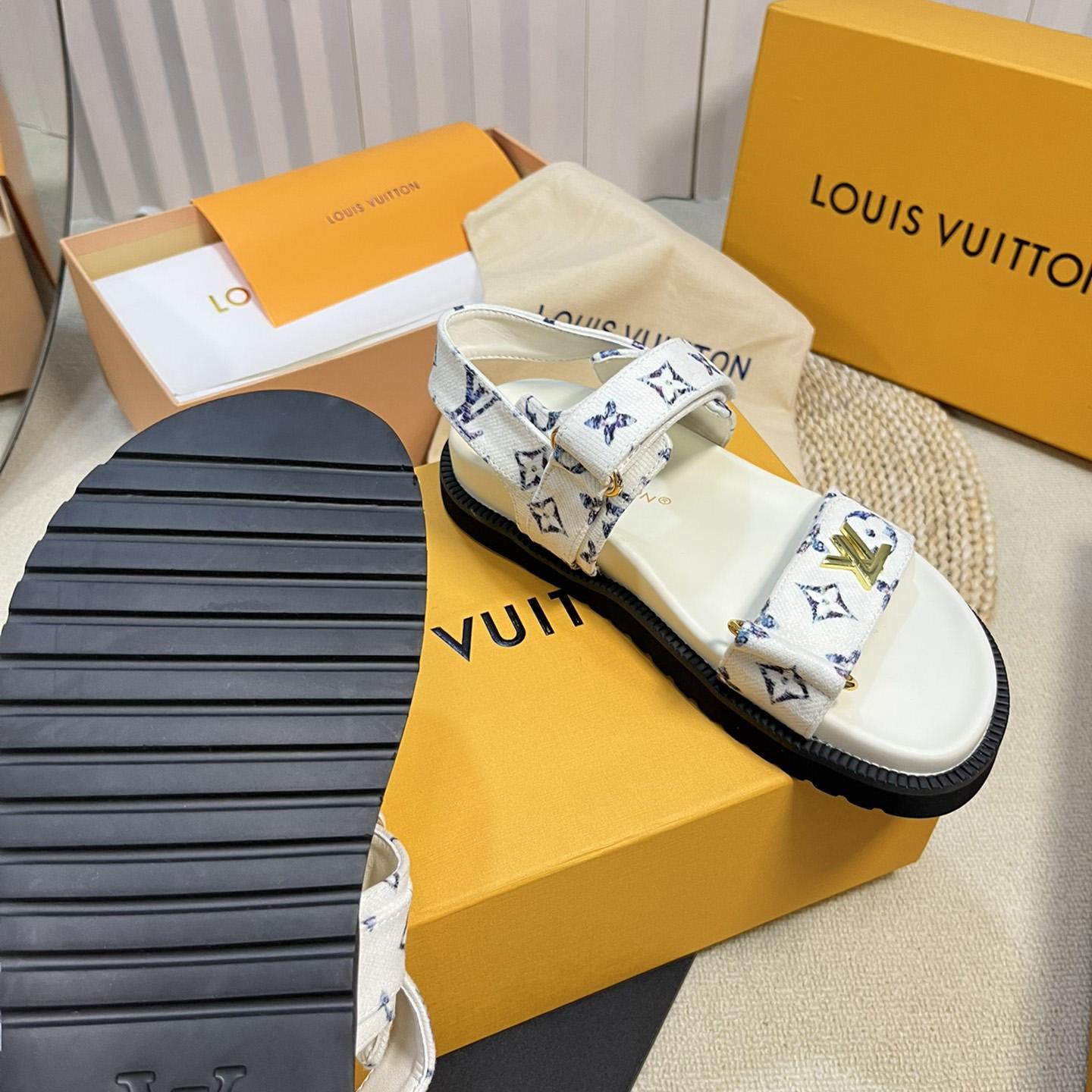 Louis Vuitton LV Sunset Comfort Flat Sandal    - FashionPlug