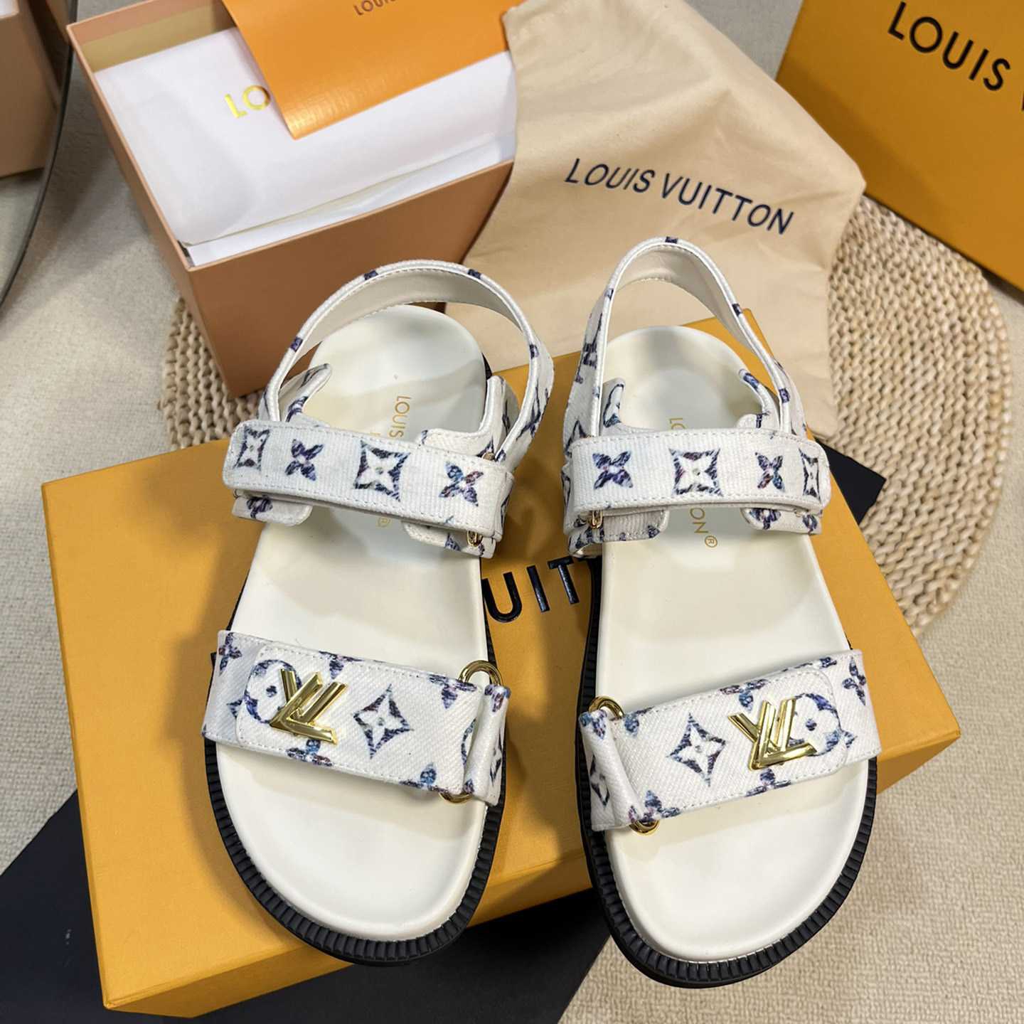 Louis Vuitton LV Sunset Comfort Flat Sandal    - FashionPlug