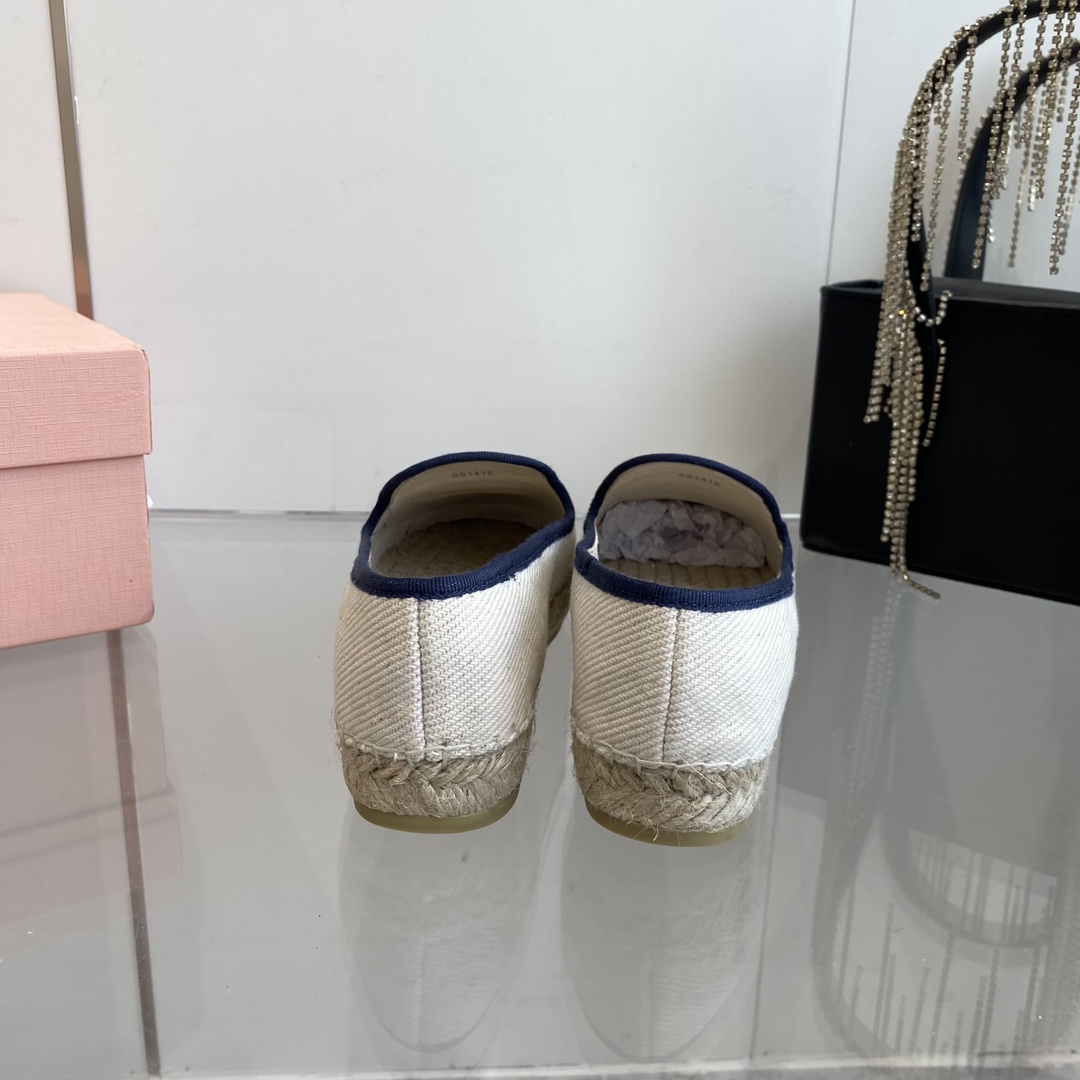 Miu Miu Cotton Drill Espadrilles - FashionPlug